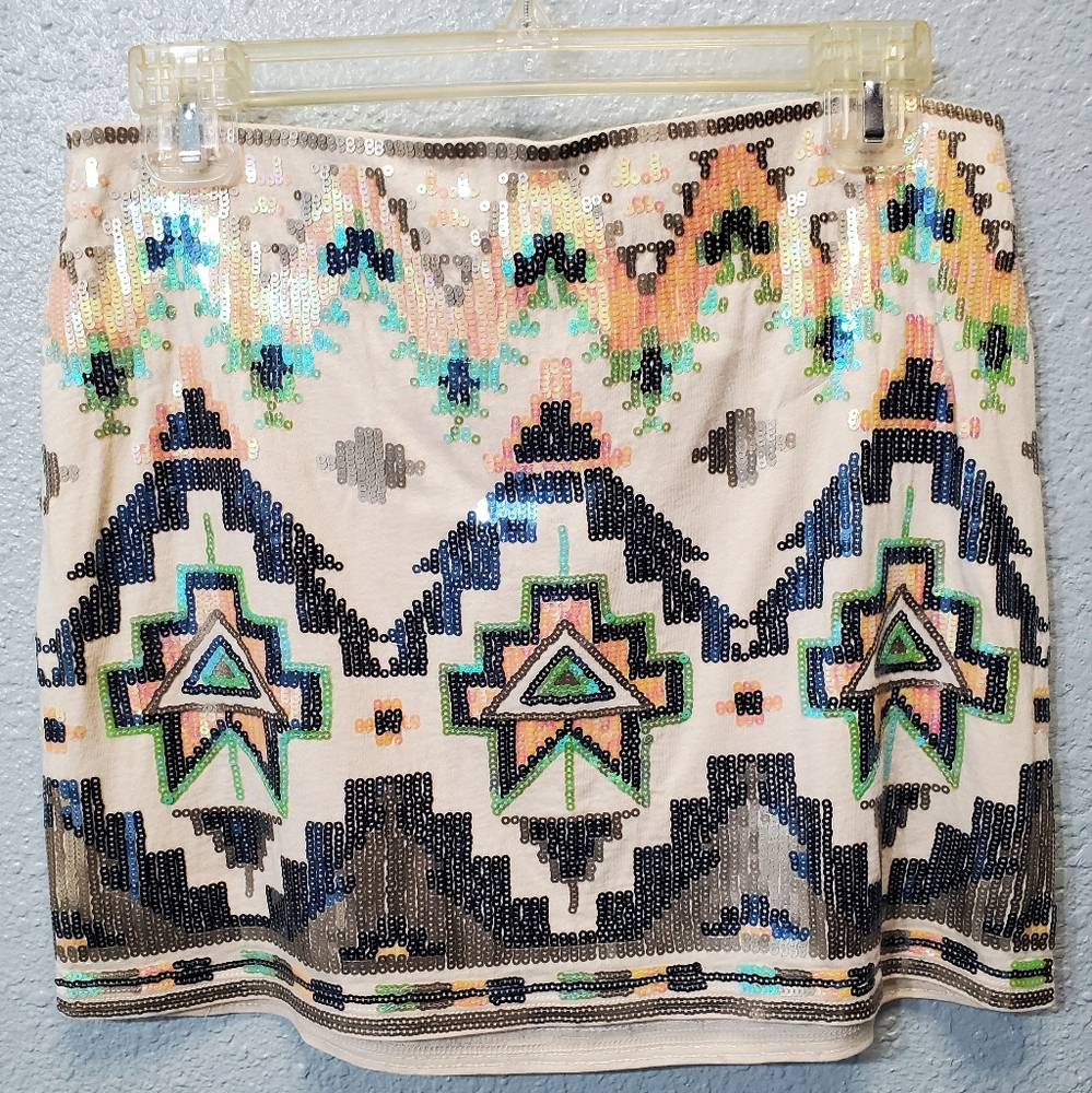 Express sequin skirt size small